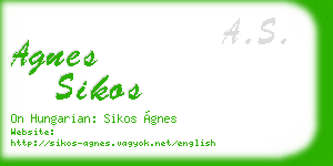 agnes sikos business card