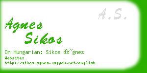 agnes sikos business card